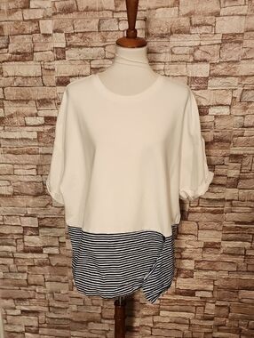 Project Runway White & Blue Blouse